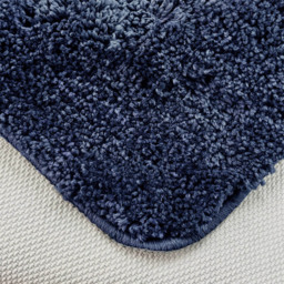 Velosso Linear Navy Bath Mat Set - Size: 50 x 80 x 1cm - Blue - Wilko - thumbnail 4