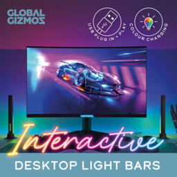 Global Gizmos Interactive Desktop Light Bar 2 Pack - Size: 32 x 9 x 9cm - Multi - Wilko - thumbnail 7