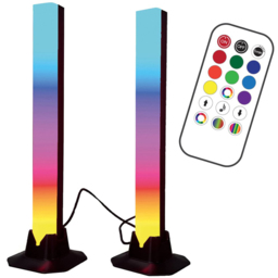 Global Gizmos Interactive Desktop Light Bar 2 Pack - Size: 32 x 9 x 9cm - Multi - Wilko - thumbnail 3