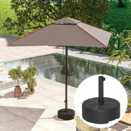 Outsunny Black Round Fillable Parasol Base - Size: 32.5 x 45 x 45cm - Wilko - thumbnail 4