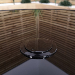 Samuel Alexander 4 Seater Round Garden Patio Table Black - Wilko - thumbnail 4