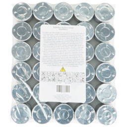White Unscented Tealights  White 30 - Wilko - thumbnail 3