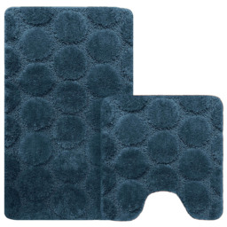 Velosso Cobla Indigo Bath Mat Set - Size: 50 x 80 x 1cm - Green - Wilko - thumbnail 1