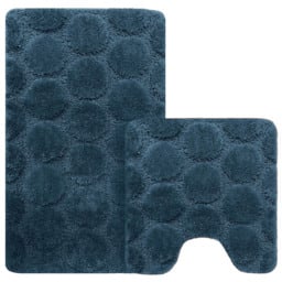 Velosso Cobla Indigo Bath Mat Set - Size: 50 x 80 x 1cm - Green - Wilko