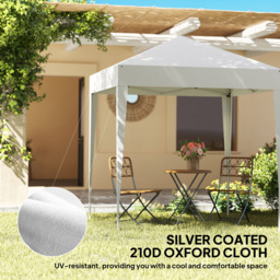 Outsunny 2 x 2m White Marquee Pop Up Gazebo Party Tent - Size: 240 x 200 x 200cm - Wilko - thumbnail 7