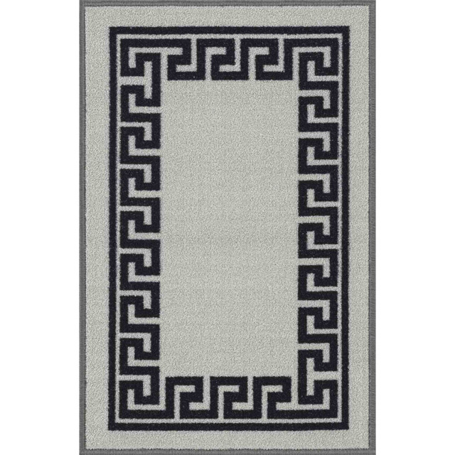 Desire Rugs Havana Grey Greek Key Anti Slip Door Mat 220 x 67cm - Size: 67 x 220cm - Wilko - image 1