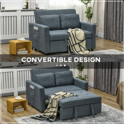 Portland 2 Seater Charcoal Grey Sofa Bed - Wilko - thumbnail 6