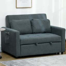 Portland 2 Seater Charcoal Grey Sofa Bed - Wilko - thumbnail 1