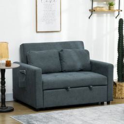 Portland 2 Seater Charcoal Grey Sofa Bed - Wilko - thumbnail 5