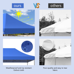 Costway 3 x 6m Blue Height Adjustable Pop Up Gazebo with Storage Bag - Size: 175 x 41 x 25cm - Wilko - thumbnail 6