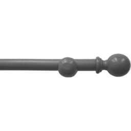 Caecus FX 120cm Wooden Grey Eyelet Curtain Pole - Cream - Wilko