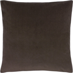 Paoletti Sunningdale Truffle Square Velvet Cushion - Size: 50 x 50 cm - Multi - Wilko