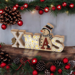 Xmas Haus Christmas Wooden Light Up Xmas Display - Size: 145 x 285 x 30cm - Cream - Wilko - thumbnail 3