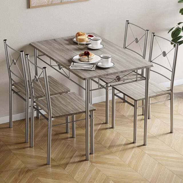Vida Designs Roslyn 4 Seater Dining Set Oak - Wood - Wilko - image 1