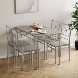 Vida Designs Roslyn 4 Seater Dining Set Oak - Wood - Wilko - thumbnail 4