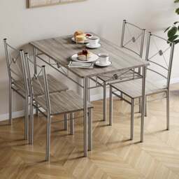VIDA DESIGNS Roslyn 4 Seater Dining Set Oak - Wood - Wilko