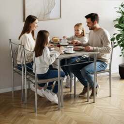 Vida Designs Roslyn 4 Seater Dining Set Oak - Wood - Wilko - thumbnail 5