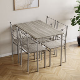 Vida Designs Roslyn 4 Seater Dining Set Oak - Wood - Wilko - thumbnail 3