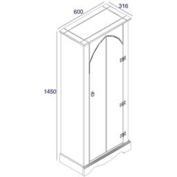 Core Products Corona Single Door White Vestry Cupboard - Wilko - thumbnail 6