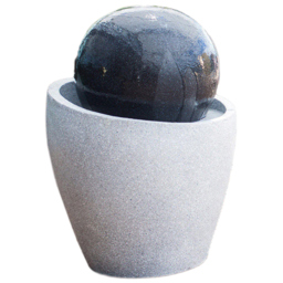 Heissner Black White Jupiter Water Feature - Size: 35 x 35 x 63cm - Wilko
