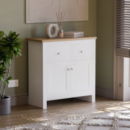 Vida Designs Arlington 2 Door 2 Drawer White Sideboard - Size: 35 x 79 x 80cm - Wilko - thumbnail 6