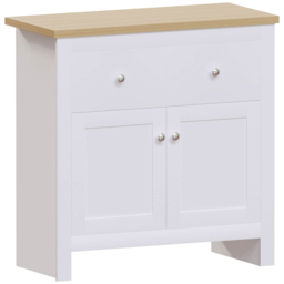 Vida Designs Arlington 2 Door 2 Drawer White Sideboard - Size: 35 x 79 x 80cm - Wilko - thumbnail 3