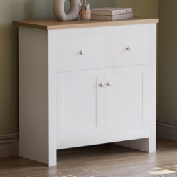 Vida Designs Arlington 2 Door 2 Drawer White Sideboard - Size: 35 x 79 x 80cm - Wilko - thumbnail 1