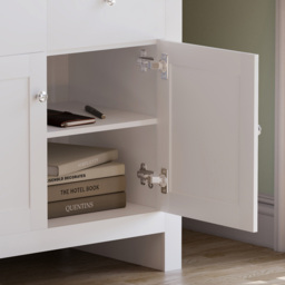 Vida Designs Arlington 2 Door 2 Drawer White Sideboard - Size: 35 x 79 x 80cm - Wilko - thumbnail 4