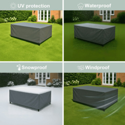 Home Source Duracover Patio Furniture Cover - Size: 69 x 170 x 110cm - Grey - Wilko - thumbnail 6