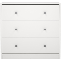 Furniture To Go May 3 Drawer White Chest of Drawers - Wilko - thumbnail 4