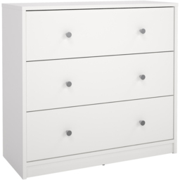 Furniture To Go May 3 Drawer White Chest of Drawers - Wilko - thumbnail 3