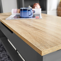 Home Source Avon 2 Shelf Graphite Lift Up Coffee Table - Size: 40 x 105 x 47cm - Grey - Wilko - thumbnail 5