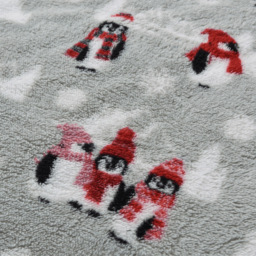 Velosso Double Penguins Teddy Fleece Duvet Set - Multi - Wilko - thumbnail 4