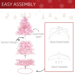 Everglow Pink Artificial Christmas Tree 6ft - Wilko - thumbnail 7