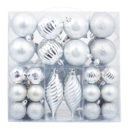 57 Piece Bauble and Tree Topper Set - Santa's Chalet - Wilko - thumbnail 3