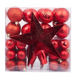 57 Piece Bauble and Tree Topper Set - Santa's Chalet - Wilko - thumbnail 4