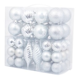 57 Piece Bauble and Tree Topper Set - Santa's Chalet - Wilko - thumbnail 5