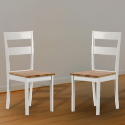 Julian Bowen Linwood Set of 2 White Dining Chair - Wilko