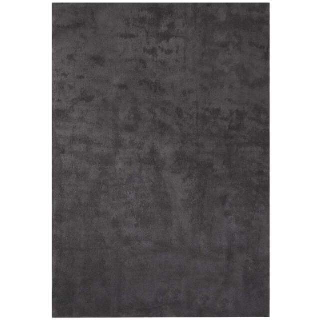 tectake Zonelle Anthracite Short Pile Ultra Soft Rug 290 x 200cm - Size: 1.5 x 110 x 60cm - Black - Wilko - image 1