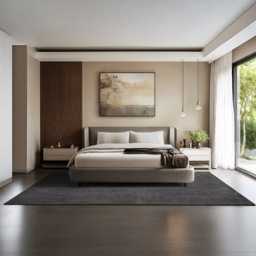 tectake Zonelle Anthracite Short Pile Ultra Soft Rug 290 x 200cm - Size: 1.5 x 110 x 60cm - Black - Wilko - thumbnail 3
