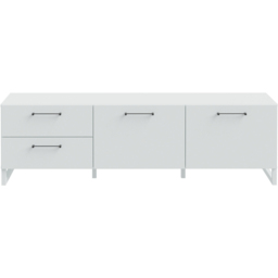 Florence Sali 2 Door 2 Drawer Light Grey TV Unit - Size: 48.6 x 164.6 x 41.1cm - Furniture To Go - Wilko - thumbnail 4
