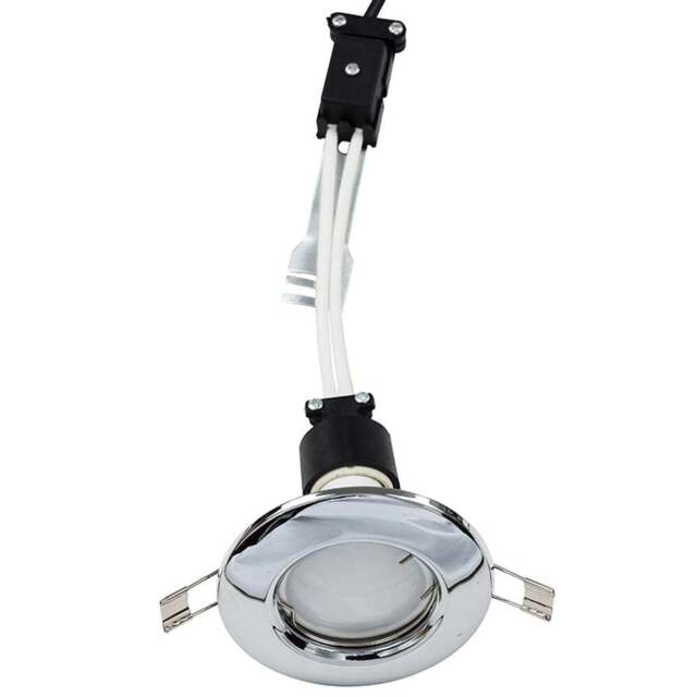 ValueLights Chrome Fixed Warm White LED Ceiling Downlight 6 Pack - Silver - Wilko - image 1