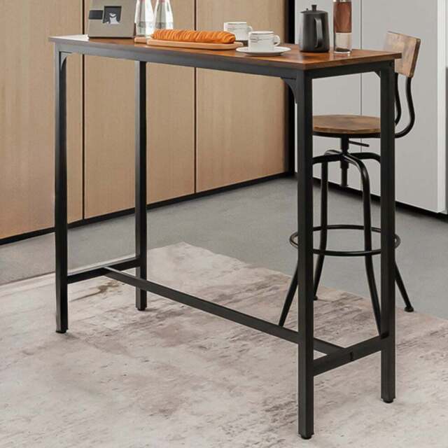 Costway Breakfast Bar Table Rustic Brown - Size: 2 Seater - Wilko - image 1