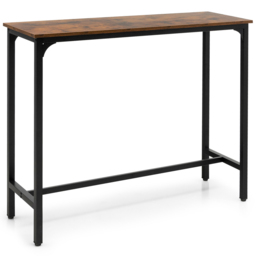 Costway Breakfast Bar Table Rustic Brown - Size: 2 Seater - Wilko - thumbnail 3