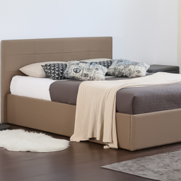 Brooklyn Single Mocha Fabric Gas Lift Ottoman Bed - Brown - Wilko - thumbnail 3