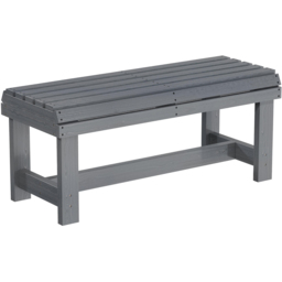 Outsunny 2 Seater Grey Wooden Slatted Garden Bench - Grey Embossed Finish - Wilko - thumbnail 3