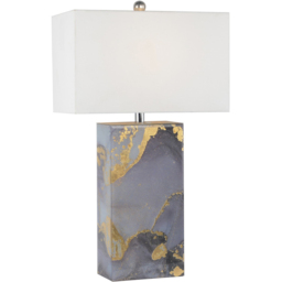 Marble Effect Glass Table Lamp - Wilko - thumbnail 1