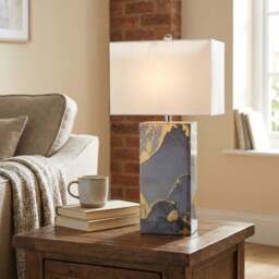 Marble Effect Glass Table Lamp - Wilko - thumbnail 6