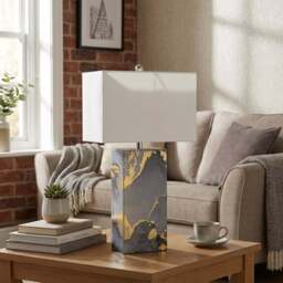 Marble Effect Glass Table Lamp - Wilko - thumbnail 7