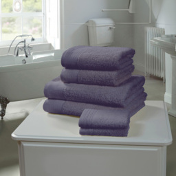 Rapport Home Chatsworth Super Soft 600gsm Combed Cotton Blue Bath Towel - Wilko - thumbnail 3